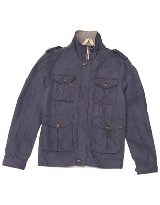ESPRIT Herren Military Jacke UK 36 Small Navy Blau Polyester BX04