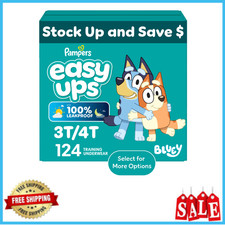 Pampers Easy Ups Bluey Potty Training Pants Size 3T-4T, 124 Count