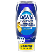 Dawn Platinum EZ-Squeeze Dish Soap, Fresh Rain, 12.2 oz Grease Removal