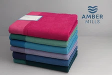 Amber Mills 100% Cotton Velour   Bath Towel Size 30" x 60"  In 7 Colors to Chose