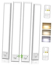 Under Cabinet Lighting, Rechargeable Motion Sensor Light Wireless 4Pack 12inch