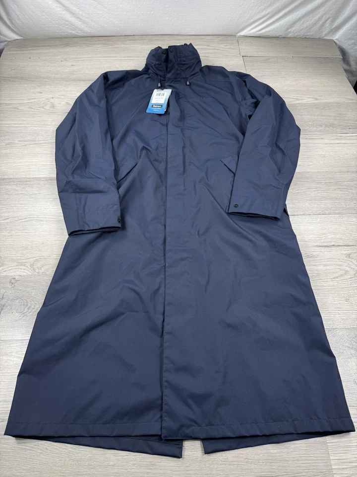 Chaqueta Rohan Para Hombre M Azul Cremallera Completa Impermeable Globetrotter Barricada Con Capucha Larga Foto 2 de 4