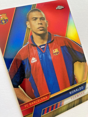 2022-23 Topps Chrome Barcelona RONALDO 10/50 GOLD REFRACTOR SP 