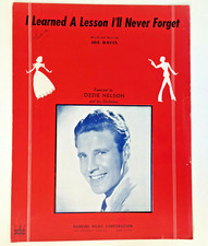Vintage Sheet Music 1944-I Learned A Lesson I'll Never Forget-Ozzie Nelson-Song