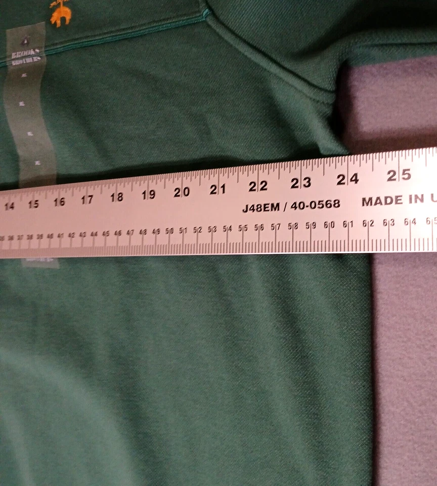 Brooks Brothers 1/4 Zip Sweater Mens Extra Large Green Yellow Pullover NEW - Image 4 of 4
