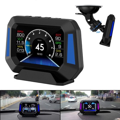 HUD OBD2+GPS Head Up Car Digital Geschwindigkeitsmesser Display RPM Alarm