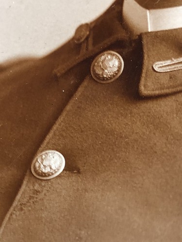 Antique Sepia Photo Indian Wars Soldier Officer Captain Shako W White Plume - Picture 6 of 8
