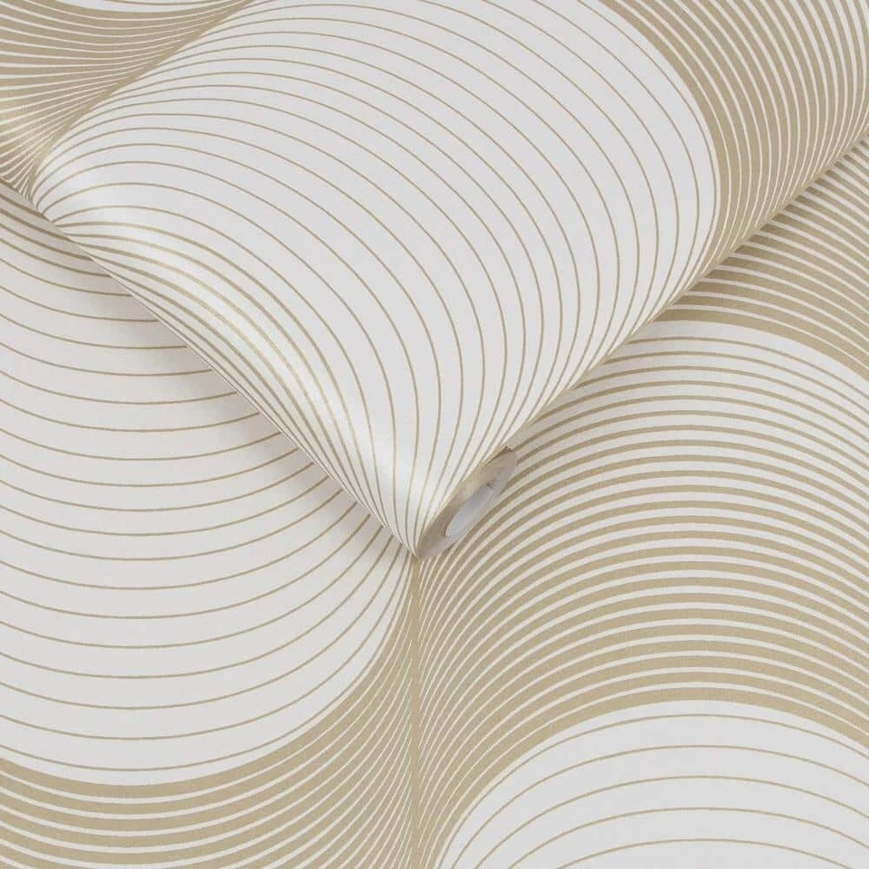 Graham & Brown 115075 Eclipse Pearl and Gold Non-Woven Removable Wallpaper - Image 2 of 3