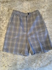Izod Plaid Golf Shorts Women's Size 4 High Rise Pleated Pockets Vintage NWT