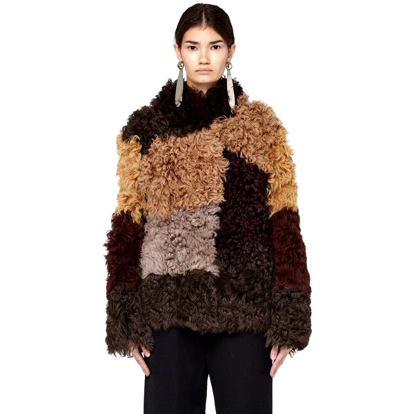 Marni Patchwork Shearling Jacket Size 42 - image 2