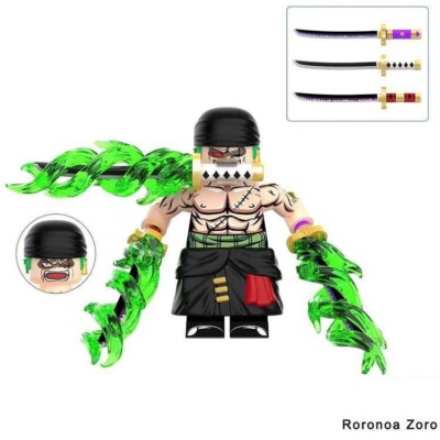 One Piece / Roronoa Zoro - Klemmbaustein Custom Minifigur MOC   Neu