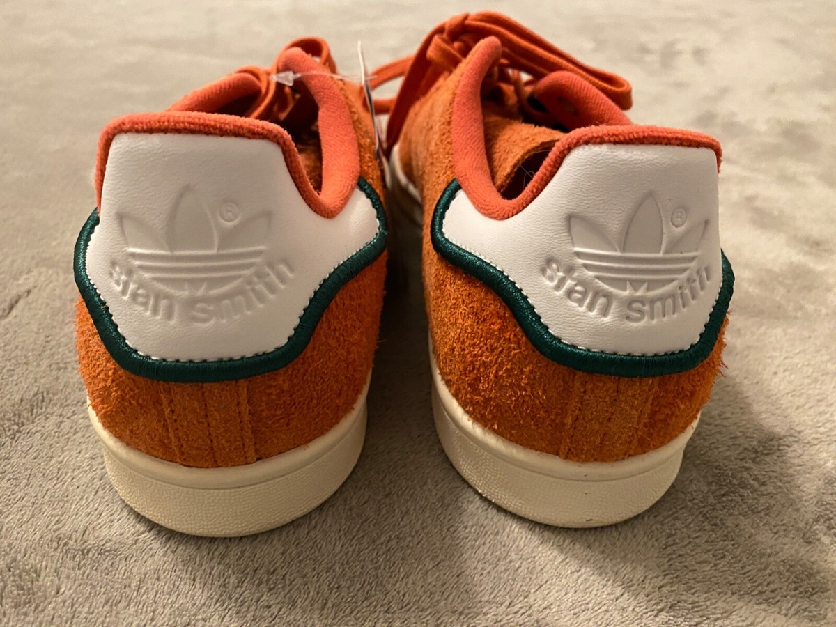 adidas Originals stan smith CQ3091 Hairy Suede Trace Orange men\'s size 11.5 ADIDAS - Stan Smith Trace Orange Suede Sneakers Shoes CQ3091  main image 2