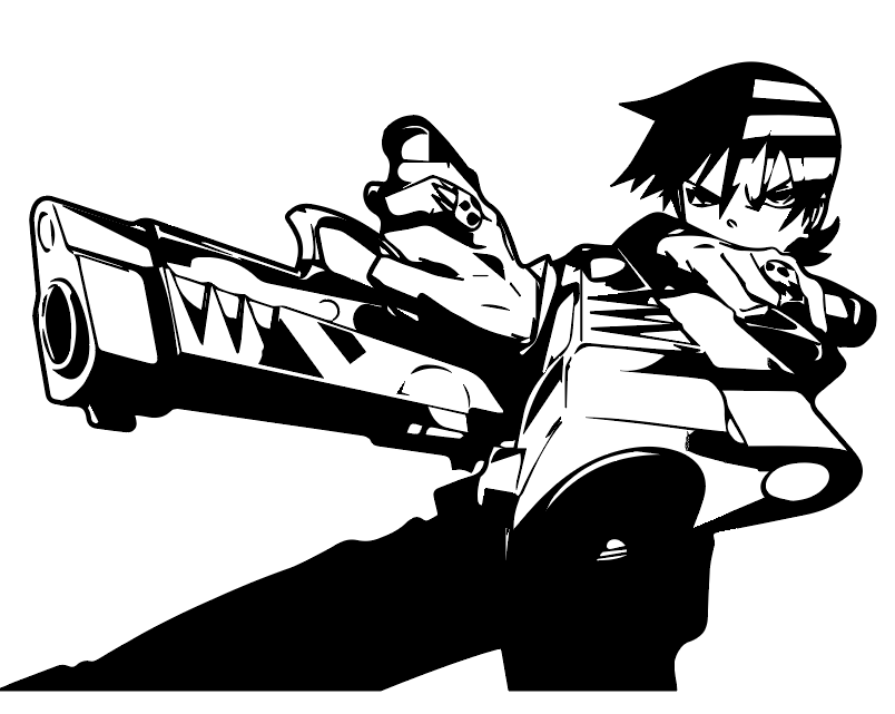 V6267 Death the Kid Soul Eater Guns Anime Manga Art Decor WALL