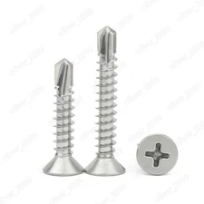 304 Stainless Steel Phillips Countersunk Head Self-Drilling Screws Tek M3.9-M6.3
