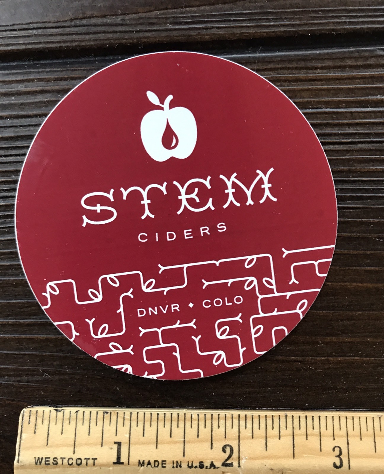 Denver STEM CIDERS BREWERY BEER STICKER Colorado Brew Brewing CO Stems
