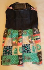 Denim Happiness Camper Dress Dog Puppy Teacup Pet Apparel Clothes XXXS - Large