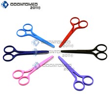 ODM Pocket Safety Round Scissors 4.25'' Mix Colors Handle - Stainless Steel