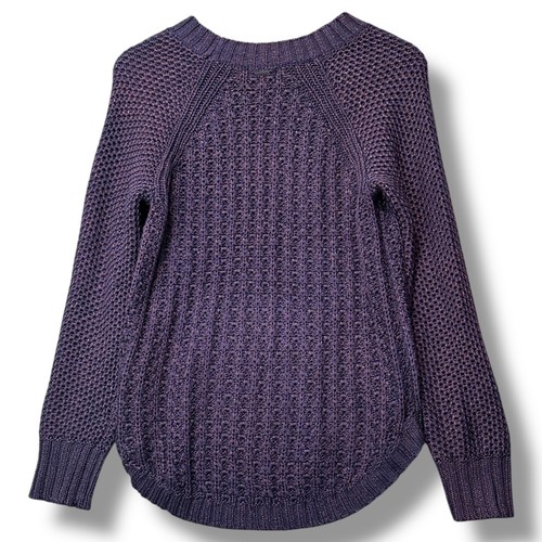 Calvin Klein Jeans Sweater Metallic Purple Pullover Size M - Picture 2 of 8