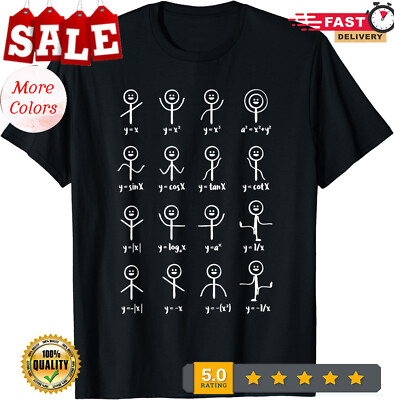 2025/Funny Math School Stick Figures Doing Functions Unisex T-Shirt