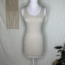 Forever 21 Women's Cream and Tan Dress