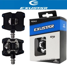Exustar E-PM831 SPD Bike Pedals 1 Side Clipless 1 Side Platform w/ Traction Pins