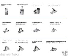 ACCESSORI PER TENDALINI IN ACCIAIO INOX - NAUTICA GOMMONE BARCA VELA 