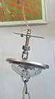 CRYSTAL CHANDELIER Gorgeous Hard Wired 4 Candle Lights Silver Accent Small Space — photo 5