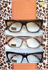 NICOLE MILLER STUDIO 3-PACK READING GLASSES READERS 2.50 NEW AUTHENTIC