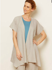 Masai Size S 10 12 Natural Jacindi Linen Jacket Casual Kimono Sleeve Open £120