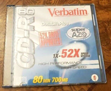 Verbatim 700MB 80 MIN CD-R DataLifePlus 1X 52X Speed Disc