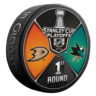 2018 ANAHEIM DUCKS VS SAN JOSE SHARKS STANLEY CUP PLAYOFFS DUELING PUCK NEW