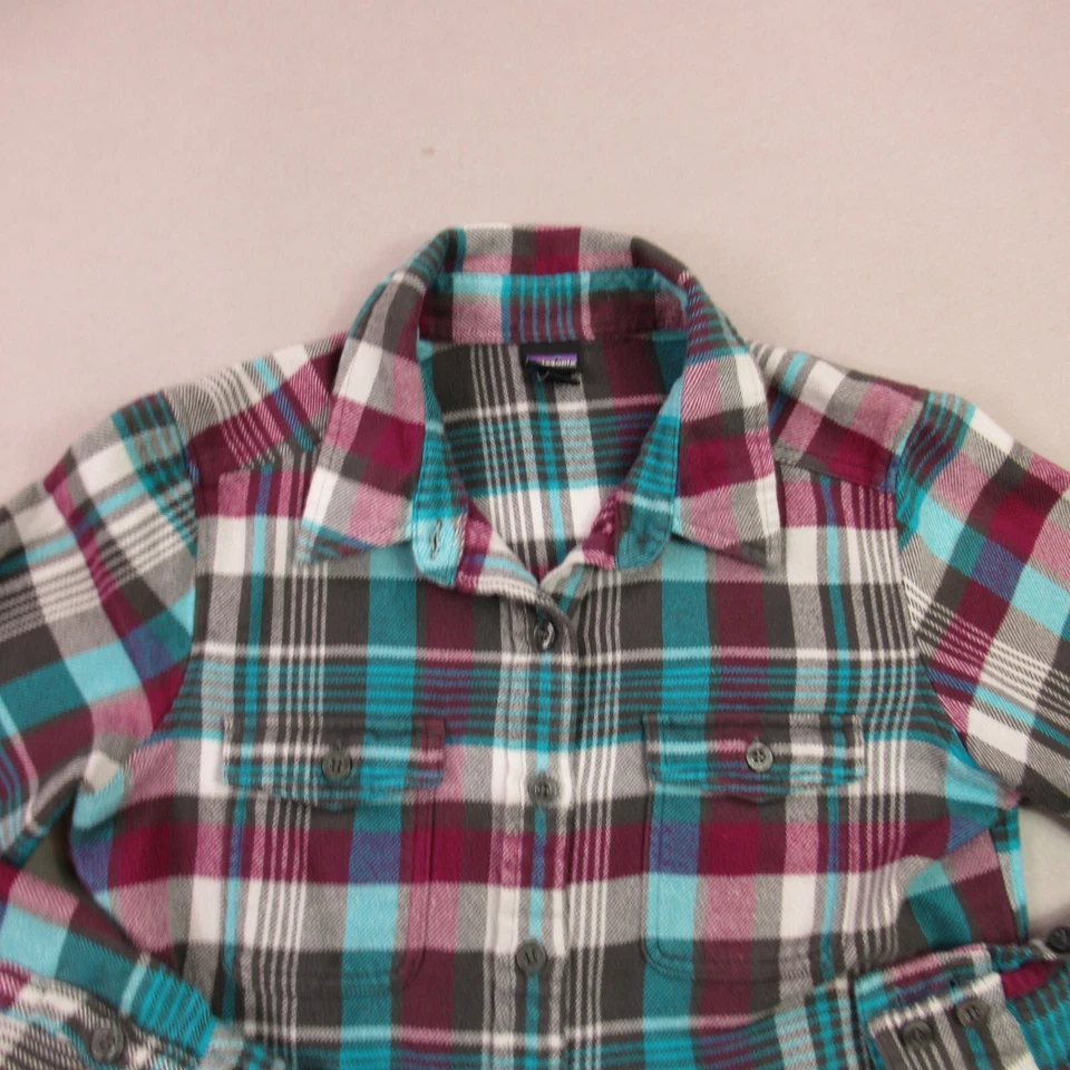 Patagonia Shirt Mens 4 Long Sleeve Button Front Pockets Plaid Outdoors - Image 3 of 4