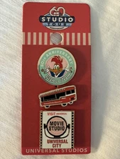 Universal Studios Hollywood 60th Anniversary Collectors 3 Pin Set New Tram Car