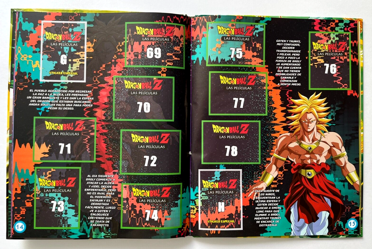 ALBUM DRAGON BALL Z Movies Vol 3 Hardcover + Full Set Sticker PERU