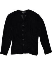Superior Womens 5 Button Velvet Blazer Jacket It 42 Medium Black Viscose Lw06
