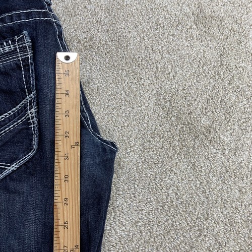 Pantalones de mezclilla BKE Aiden talla 28 para hombre azul lavado oscuro corte bota 31,5" entrepierna 48-21 - Imagen 8 de 9