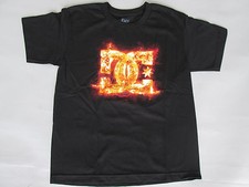 Bambini Ragazzi Originale DC Moda Casual Skate BMX MX Tee T-SHIRT S M L Nero