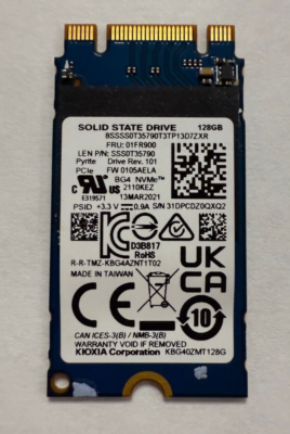 KIOXIA 128GB SSD BG4 M.2 2242 NVMe PCIe KBG40ZMT128G | eBay