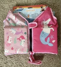 SwimWays Child Swim Vest Ages 2-4 Swim Step 2 Pink Unicorn New