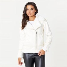 New Suedette Aviator Jacket In Cream By Be You