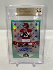 2020 Leaf Valiant All American Green Prism Tua Tagovailoa Auto RC /75 BGS 9.5/10