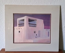 Deborah Hiatt Lithograph Print Double Mat 15" x 13" Southwest 