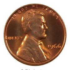 1966-P Lincoln Memorial Cent GEM BU From Origal Bank Roll OBW Uncirculated 1966-P Lincoln Memorial Cent GEM BU From Origal Bank Roll OBW Uncirculated