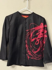 NWOT Shanghai Tang Jacket 100% Silk women's size US 6 black/red