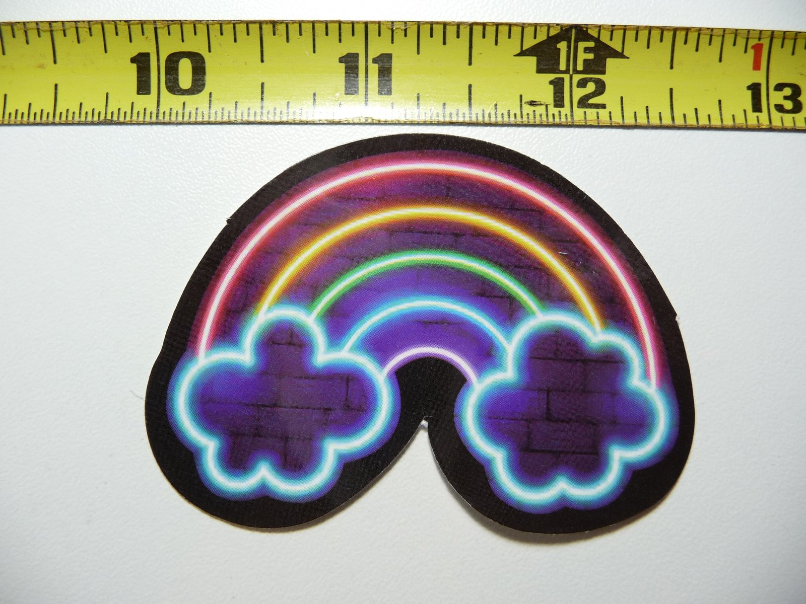 Colorful Neon Rainbow Cloud Sticker Decal for Fun Decor