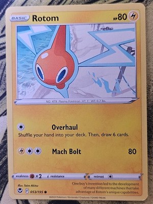 Rotom 053/195 Common Silver Tempest Pokemon Near Mint