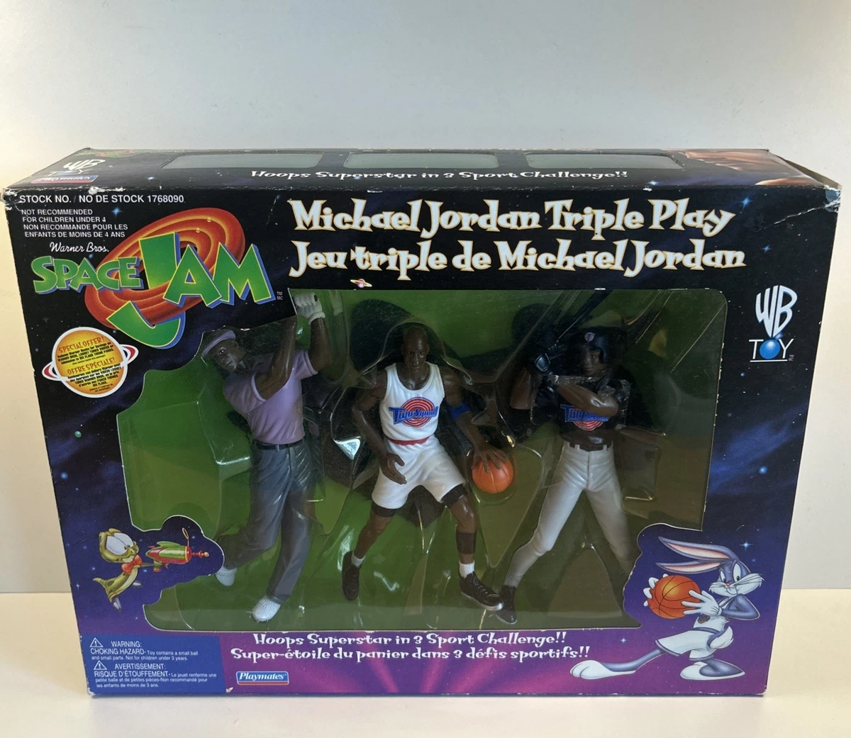 Space Jam Michael Jordan Triple Play Set - Looney Tunes - New in