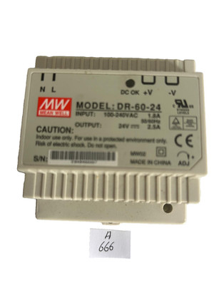 MW MEAN WELL DR-60-24 DIN RAIL POWER SUPPLY