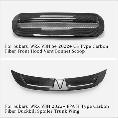 For Subaru WRX VBH 2022+ Front Hood Vent /Duckbill Spoiler Trunk Wing Carbon