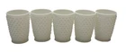 Vintage Milk Glass Hobnail Tumblers Juice Glasses Set Of 5 3.5”